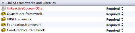 Linking to libReactiveCocoa-iOS.a